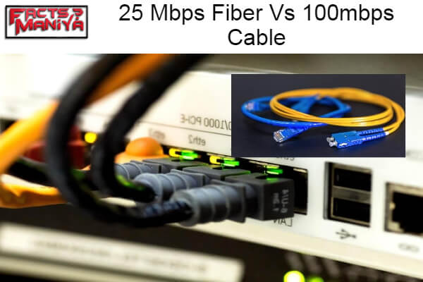 Comparison Between 25 Mbps Fiber Vs 100mbps Cable