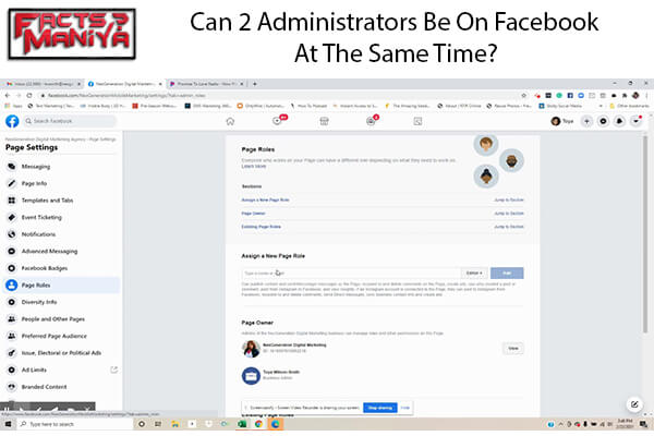 2 Administrators Be On Facebook At The Same Time